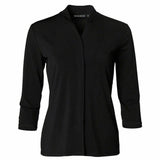 M8830 Ladies 3/4 Sleeve Stretch Knit Top Isabel Shirts Winning Spirit Black 6