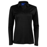 PS36B Victory Plus Truedry® Long Sleeve Polo Polos Winning Spirit Black 6 