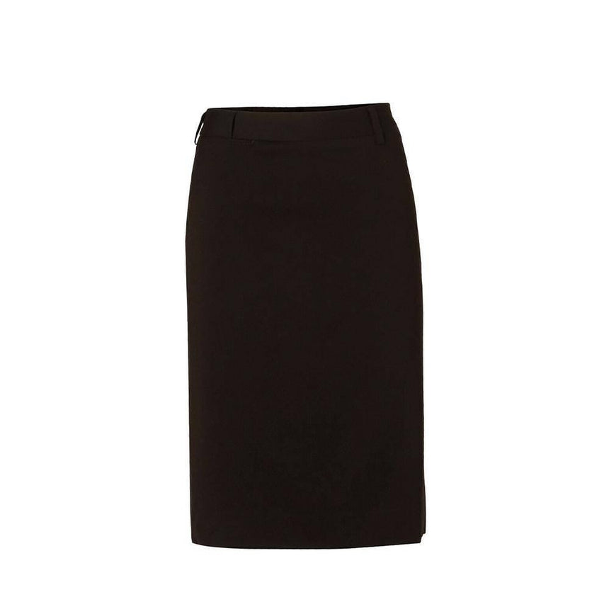 Women's Poly/Viscose Stretch Mid Length Lined Pencil Skirt Skirts Winning Spirit Black 6 