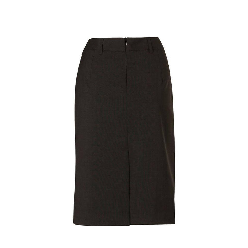 Women's Wool Blend Stretch Mid Length Lined Pencil Skirt Skirts Winning Spirit Black 6 