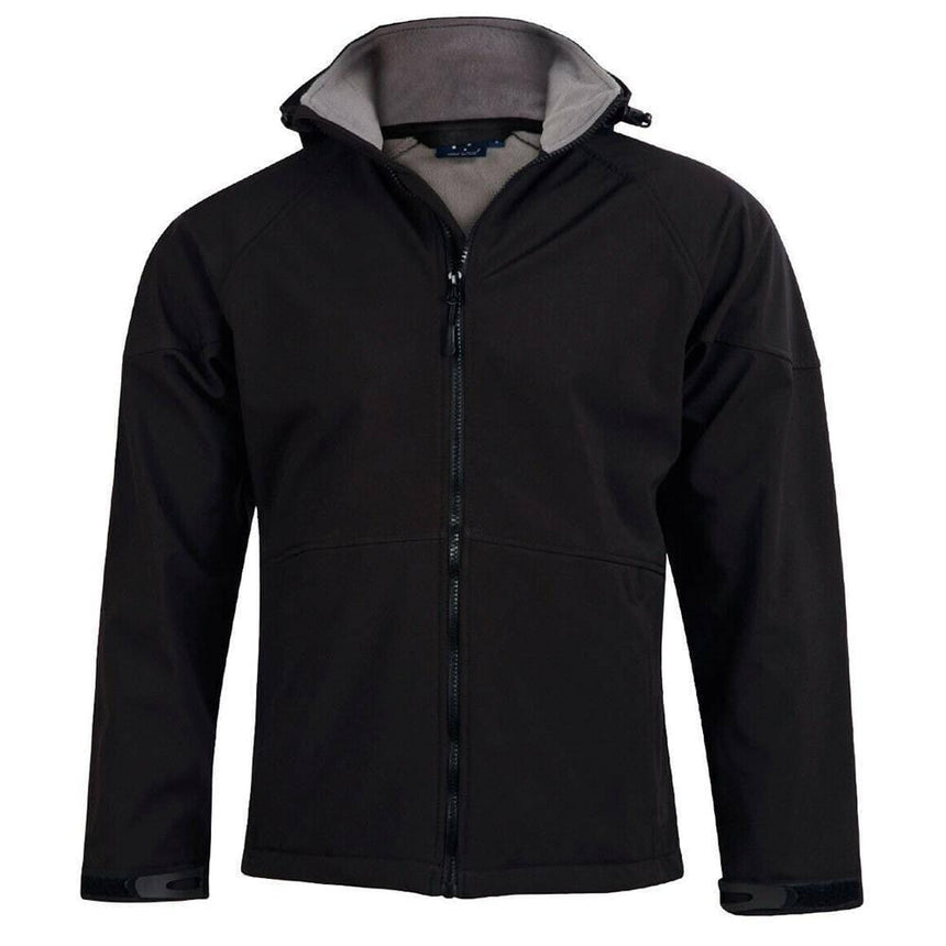 Aspen Softshell Hood Jacket Men's Jackets Winning Spirit Black.Charcoal S 