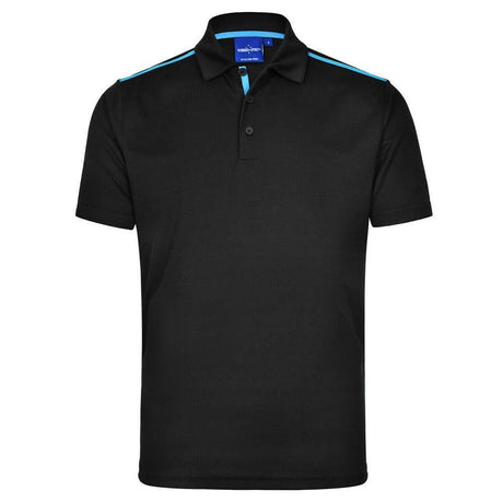 PS83K Staten Polo Shirt Kid's Polos Winning Spirit Black.Cyan 04K 
