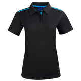 PS84 Staten Polo Shirt Ladies Polos Winning Spirit Black.Cyan 6 