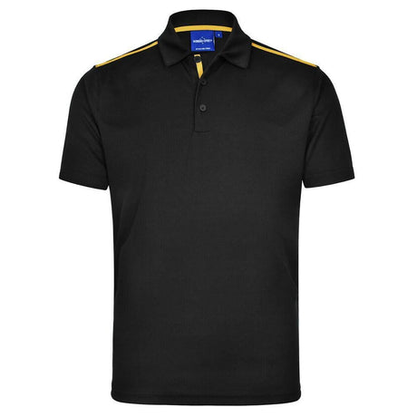 PS83K Staten Polo Shirt Kid's Polos Winning Spirit Black.Gold 04K 