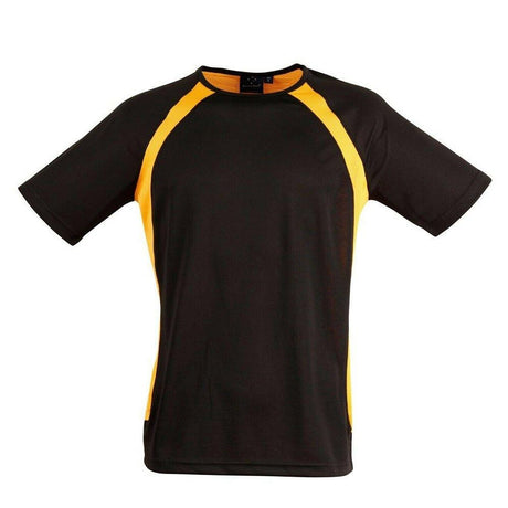 TS71 Sprint Tee Shirt Men's T Shirts Winning Spirit Black.Gold S 