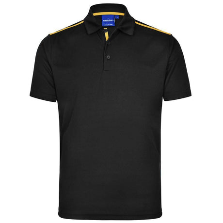 PS83 Staten Polo Shirt Men's Polos Winning Spirit Black.Gold XS 