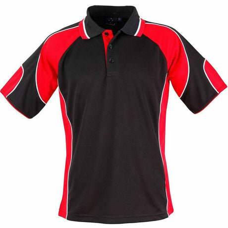 PS61K Alliance Polo Kids Polos Winning Spirit Black.Red 06K 