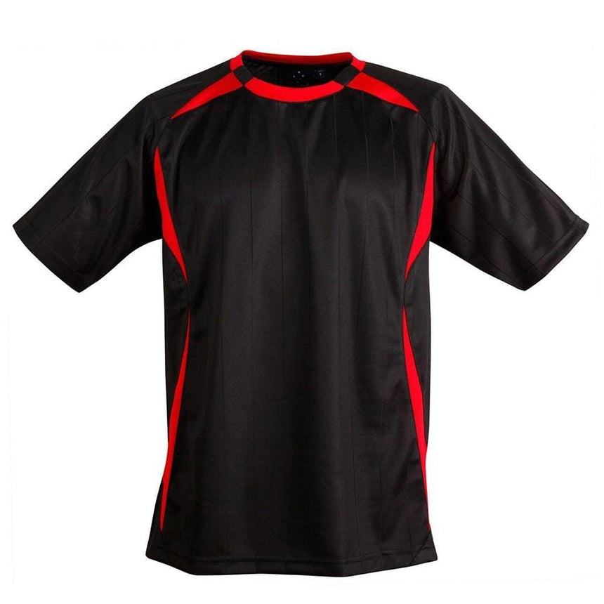 Shoot Soccer Tee Kids T Shirts Winning Spirit Black.Red 06K 
