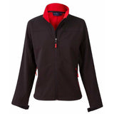 JK16 Rosewall Soft Shell Ladies Jackets Winning Spirit Black / Red 8 