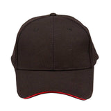 CH72 Pique Mesh With Contrast Sandwich Hats Winning Spirit Black.Red  