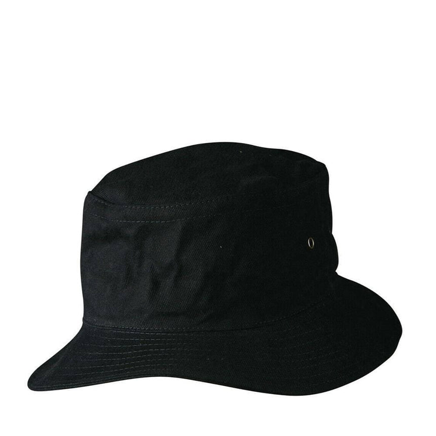 Soft Washed Bucket Hat Hats Winning Spirit Black S/M 