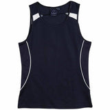 SL54 Legend Singlet Ladies Singlets Winning Spirit Black.White 8 