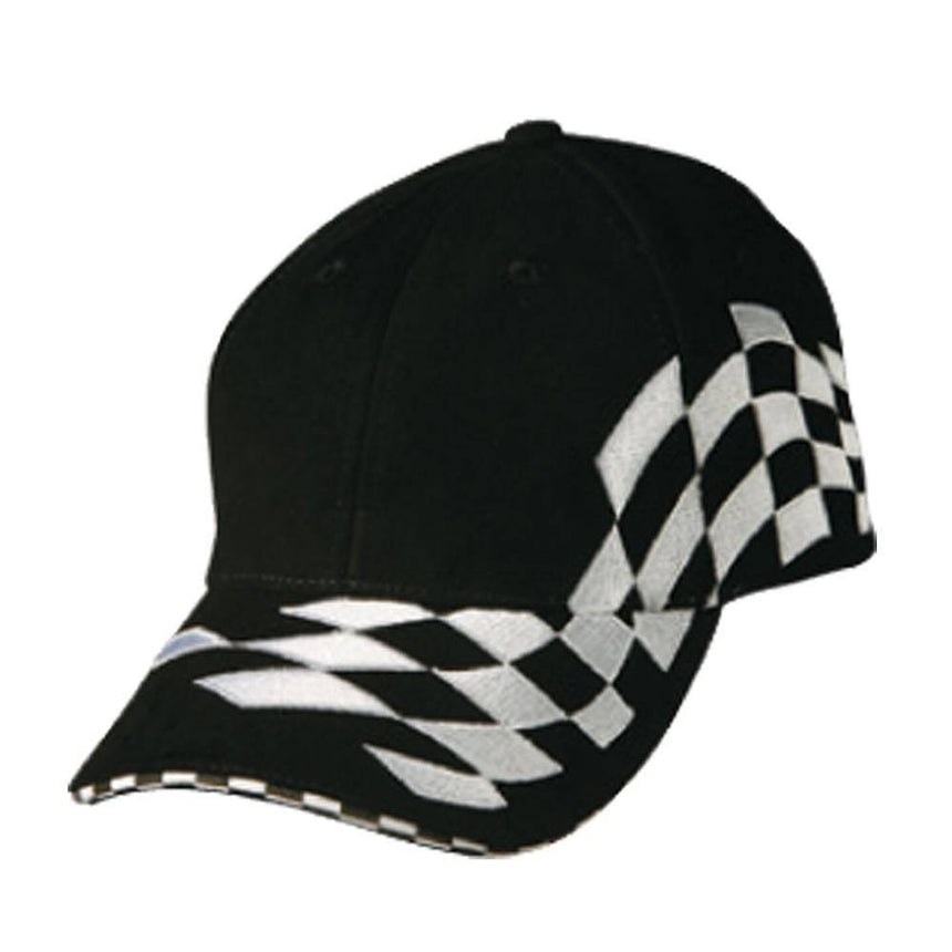 Contrast Check & Sandwich Cap Hats Winning Spirit Black.White  