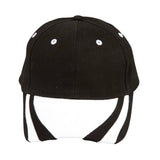 CH67 Contrast Peak Cap Hats Winning Spirit Black.White  