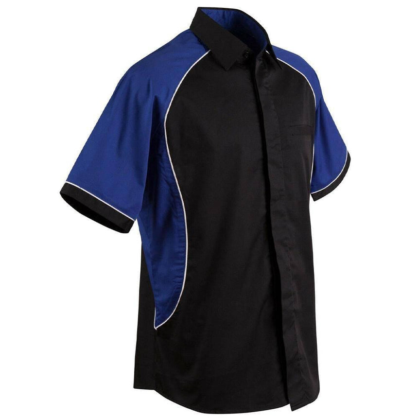 Men's Arena Tri Colour Contrast Shirt Short Sleeve Shirts Winning Spirit Black.White.Royal S 