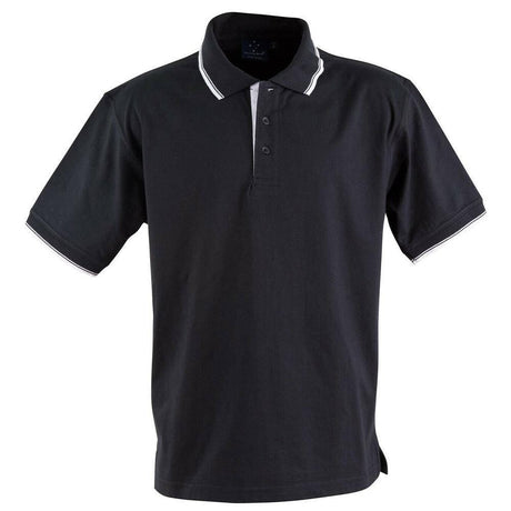 PS05 Macquarie Polo Unisex Polos Winning Spirit Black/White XS 