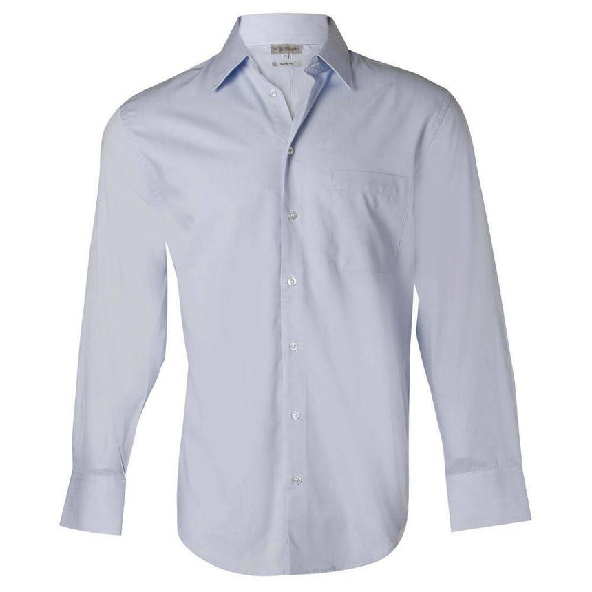Men's Fine Twill Long Sleeve Shirt Long Sleeve Shirts Winning Spirit Blue 38 