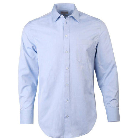 Men's Pinpoint Oxford Long Sleeve Shirt Long Sleeve Shirts Winning Spirit Blue 38 