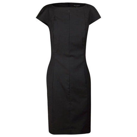 Ladies’ Wool Blend Stretch Cap Sleeve Dress Dresses Winning Spirit Charcoal 6 