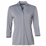 M8830 Ladies 3/4 Sleeve Stretch Knit Top Isabel Shirts Winning Spirit Dusk Grey 6