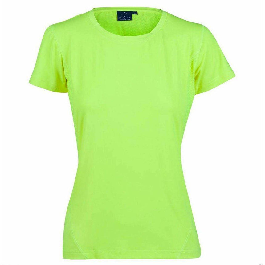 Rotator Tee Ladies T Shirts Winning Spirit Fluoro Yellow 6 