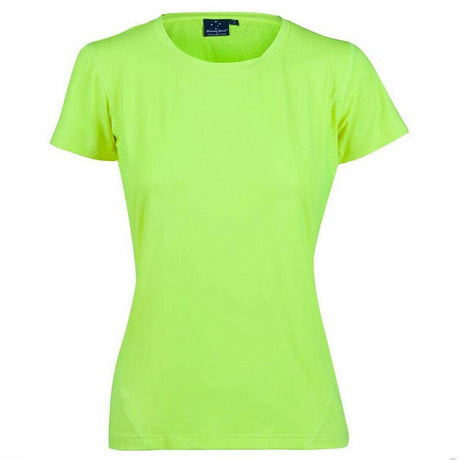 TS30 Rotator Tee Ladies T Shirts Winning Spirit Fluoro Yellow 6 
