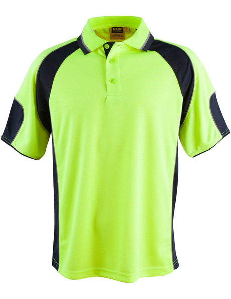 SW25 Hi Vis Unisex Polo Polos Winning Spirit Navy/Yellow XXS 