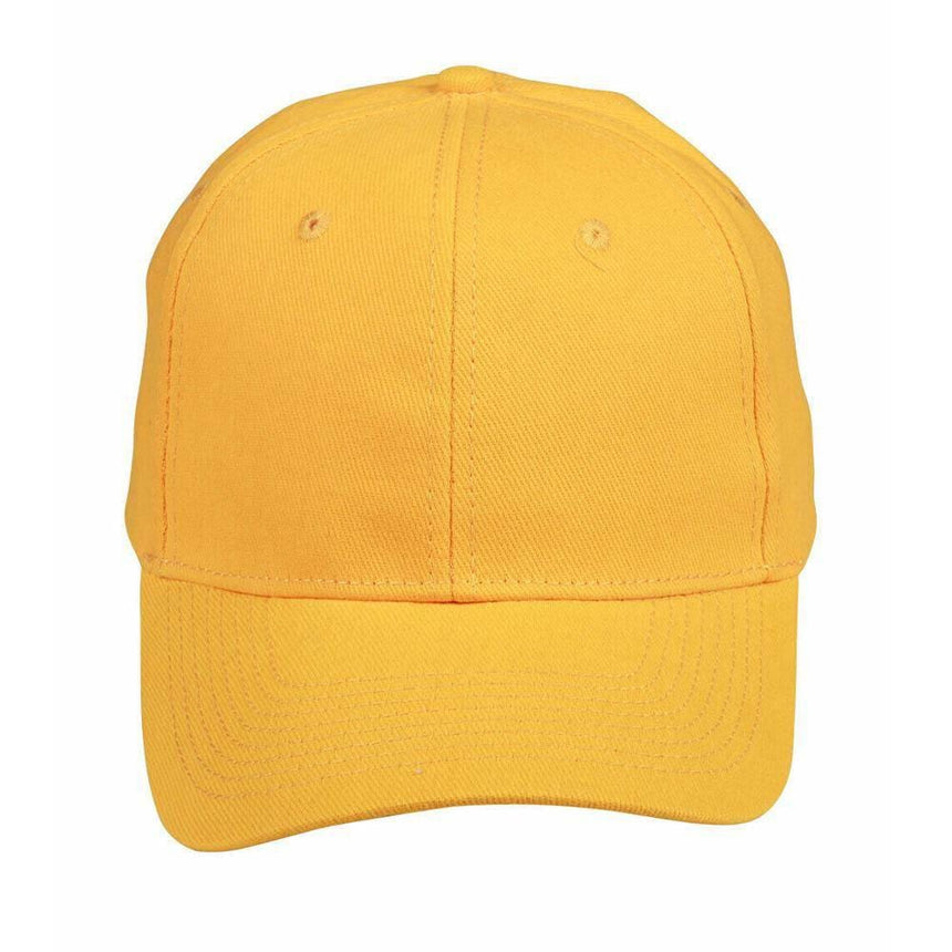 Heavy Brushed Cotton Cap Hats Winning Spirit Gold  