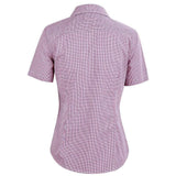 M8340S Ladies’ Two Tone Mini Gingham Short Sleeve Shirt Shirts Winning Spirit