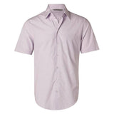 M7360S Men's Mini Check Short Sleeve Shirt Shirts Winning Spirit LILAC 38