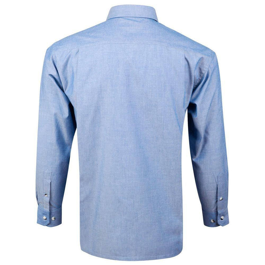 Men's Chambray Long Sleeve Shirt Long Sleeve Shirts Winning Spirit   