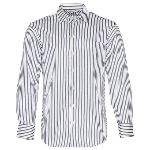 Men's Executive Sateen Stripe Long Sleeve Shirt Long Sleeve Shirts Winning Spirit   