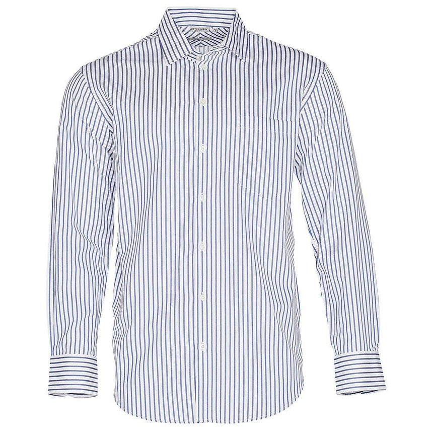 Men's Executive Sateen Stripe Long Sleeve Shirt Long Sleeve Shirts Winning Spirit   