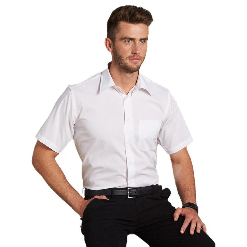 Men's Telfon Executive Short Sleeve Shirt Short Sleeve Shirts Winning Spirit   