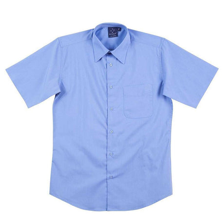 Men's Telfon Executive Short Sleeve Shirt Short Sleeve Shirts Winning Spirit Blue S 