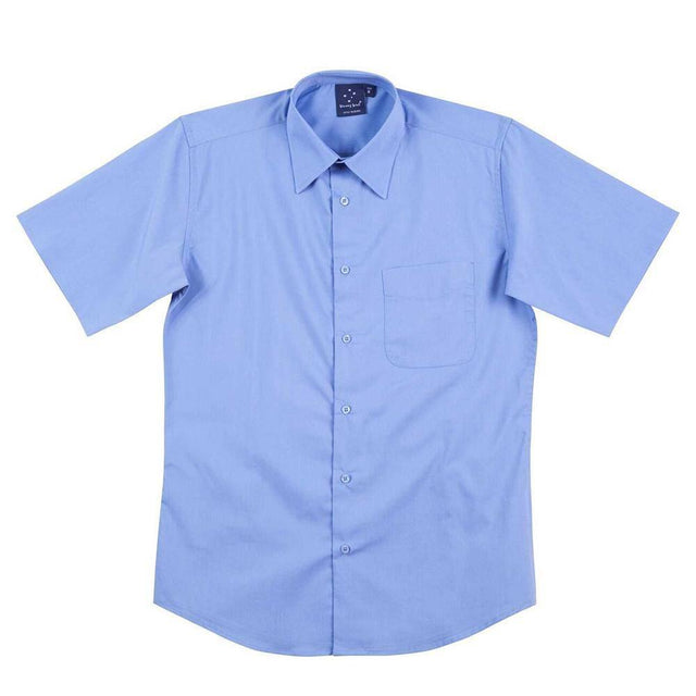 Men's Telfon Executive Short Sleeve Shirt Short Sleeve Shirts Winning Spirit Blue S 