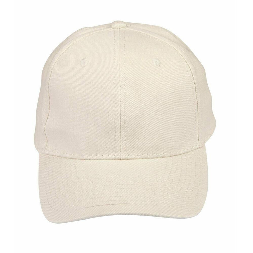 Heavy Brushed Cotton Cap Hats Winning Spirit Natural  