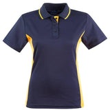 PS74 Teammate Polo Ladies Polos Winning Spirit Navy.Gold 8 