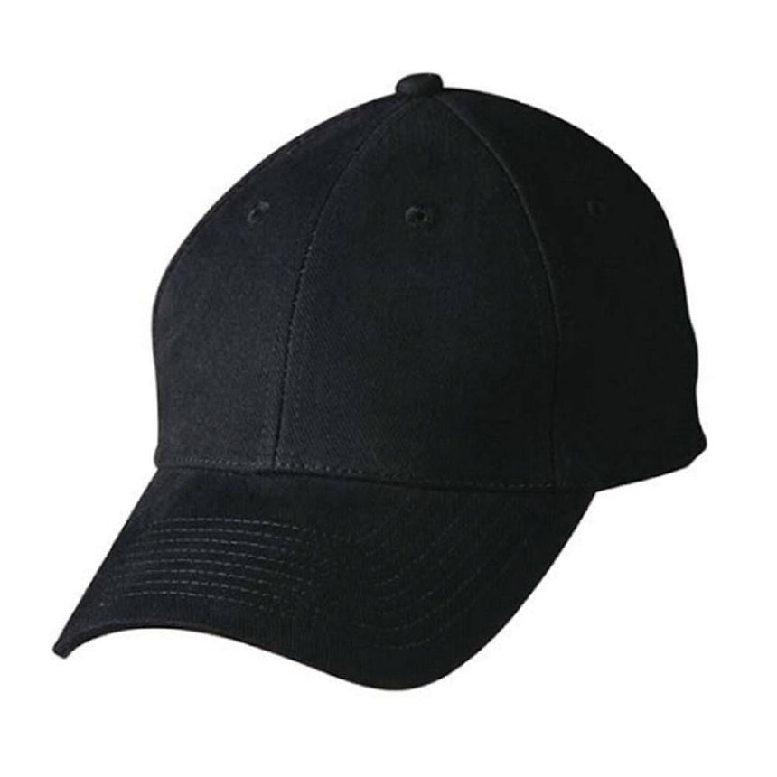 Heavy Brushed Cotton Cap With Buckle Hats Winning Spirit Navy  