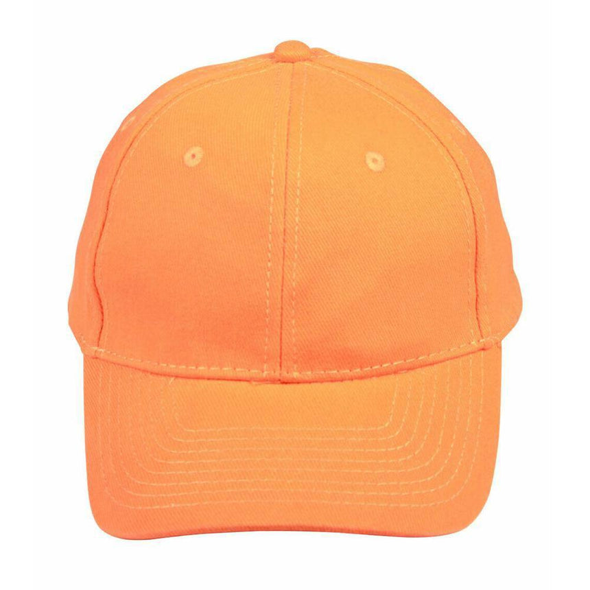Heavy Brushed Cotton Cap Hats Winning Spirit Orange  