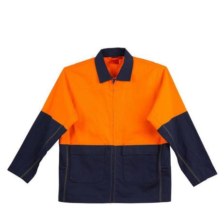 Hi-Vis Cotton Jacket Jackets Winning Spirit Orange.Navy S 