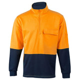 SW47 Hi-Vis Two Tone Cotton Fleecy Sweat Sweaters Winning Spirit Orange.Navy S 