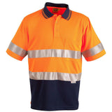 SW17A Short Sleeve Safety Polo Polos Winning Spirit Orange.Navy S 