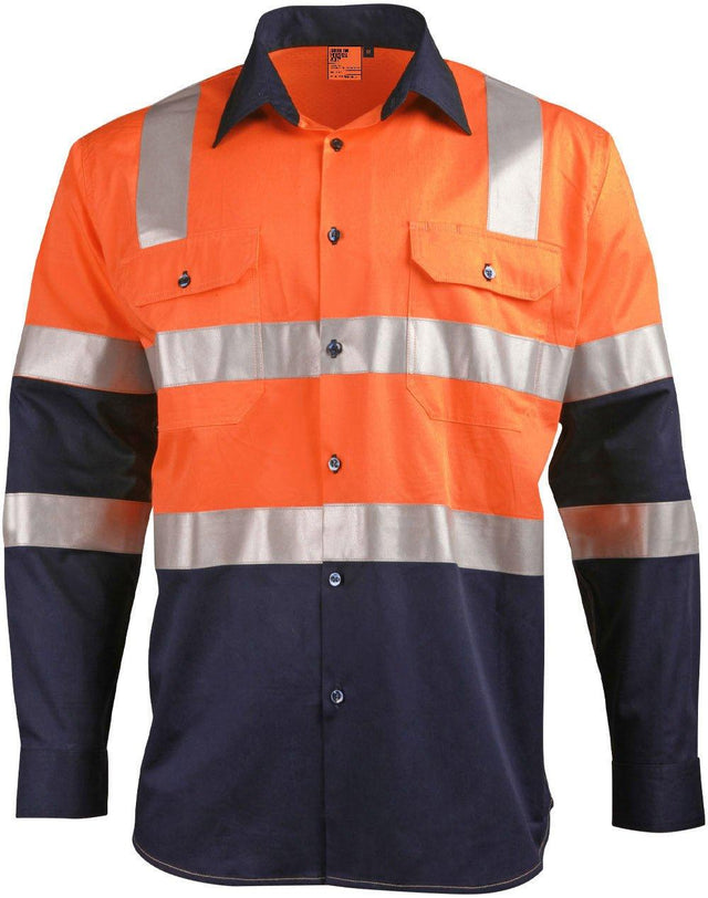 Biomotion Day/Night Safety Shirt Long Sleeve Shirts Winning Spirit Orange.Navy XXS 