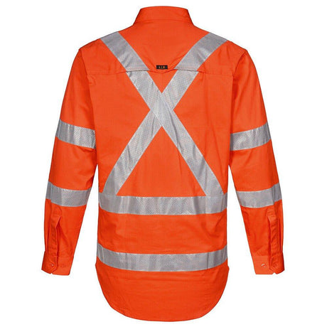 NSW Rail Lightweight Safety Shirt Long Sleeve Shirts Winning Spirit Orange XXS 