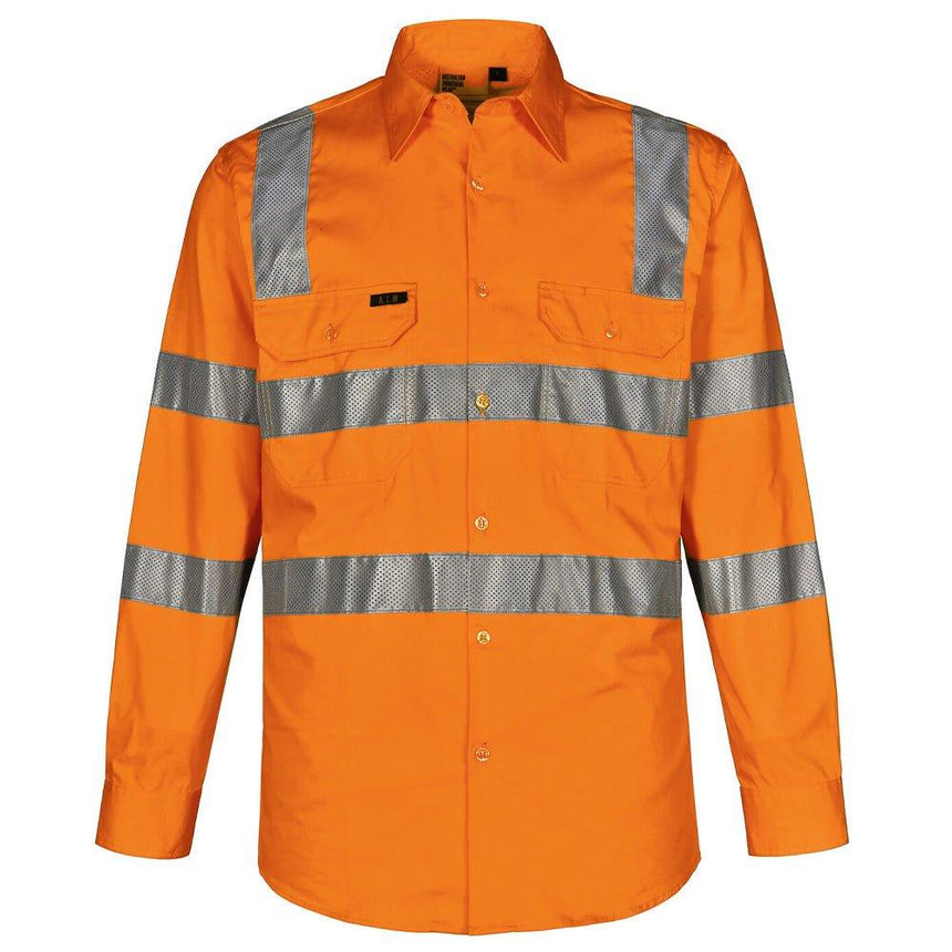 VIC Rail Unisex Lightweight Safety Shirt Long Sleeve Shirts Winning Spirit Orange XXS 