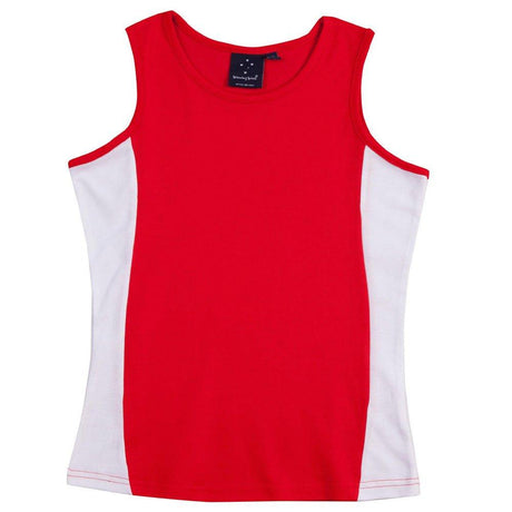 TS17 Teammate Singlet Ladies Singlets Winning Spirit Red.White 8 