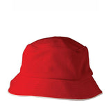 CH71 Pique Mesh With Sandwich Bucket Hat Hats Winning Spirit Red/White  