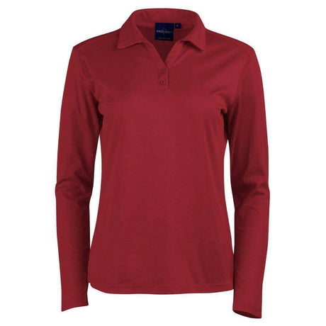 PS36B Victory Plus Truedry® Long Sleeve Polo Polos Winning Spirit Red 6 