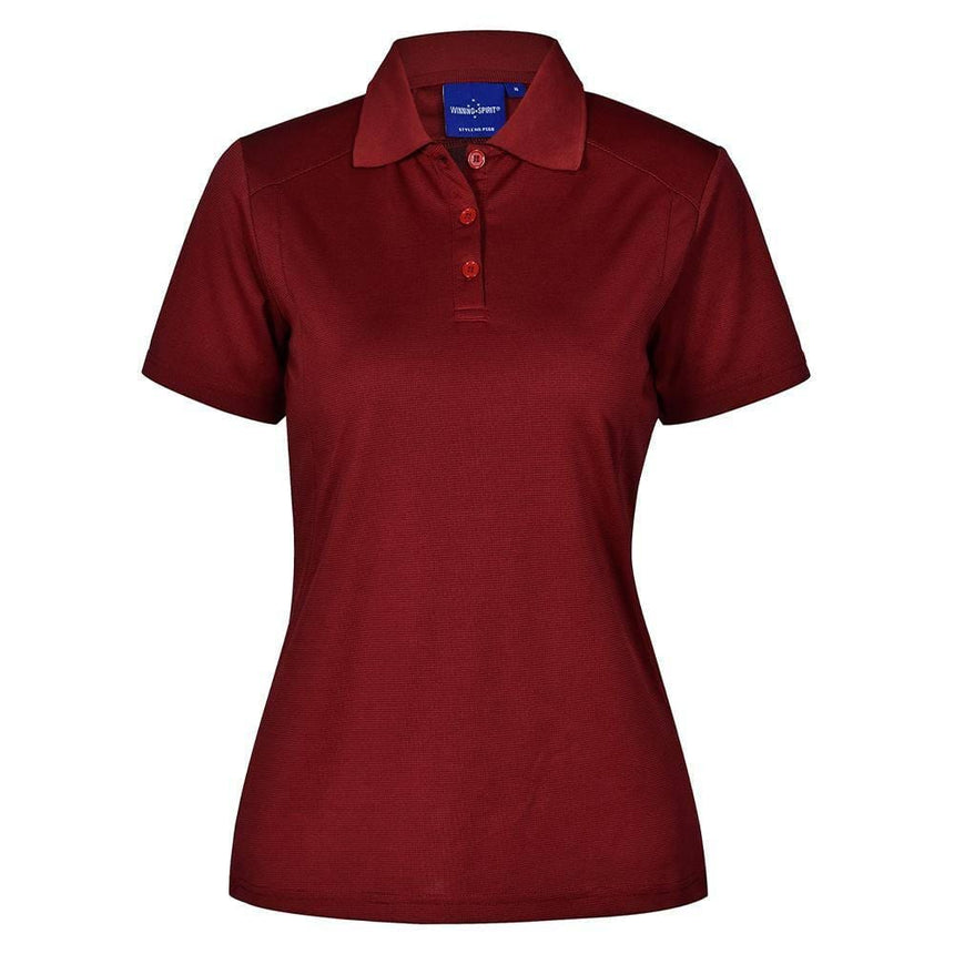 Lucky Bamboo Short Sleeve Polo Ladies Polos Winning Spirit Red 8 